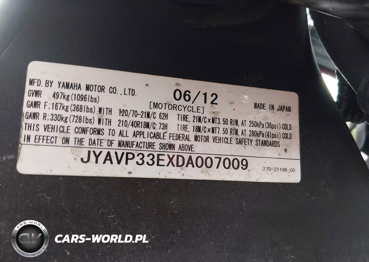 2013 Yamaha Xvs1300 Cu VIN:JYAVP33EXDA007009 - 10