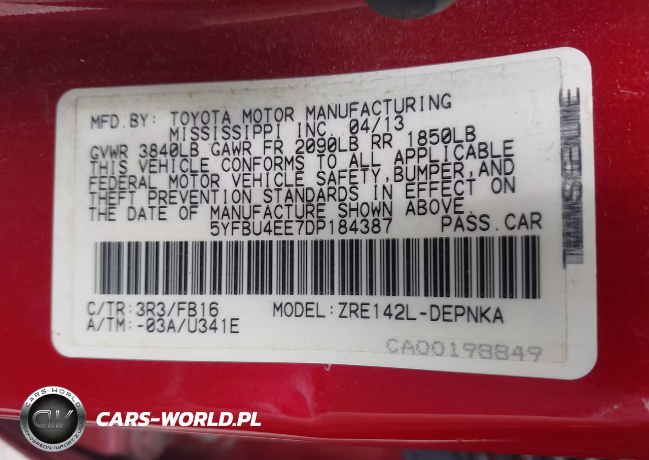 2013 Toyota Corolla Le VIN:5YFBU4EE7DP184387 - 9