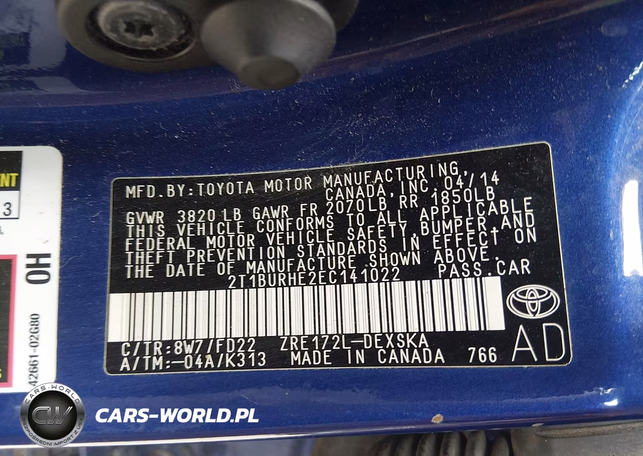 2014 Toyota Corolla S Plus VIN:2T1BURHE2EC141022 - 9