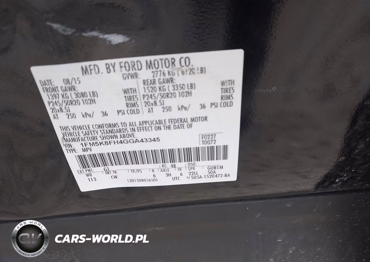 2016 Ford Explorer Limited VIN:1FM5K8FH4GGA43345 - 9