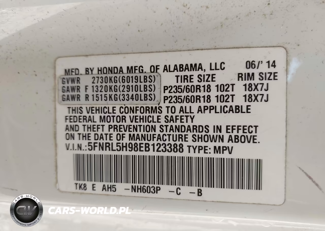 2014 Honda Odyssey Touring-Touring Elite VIN:5FNRL5H98EB123388 - 9
