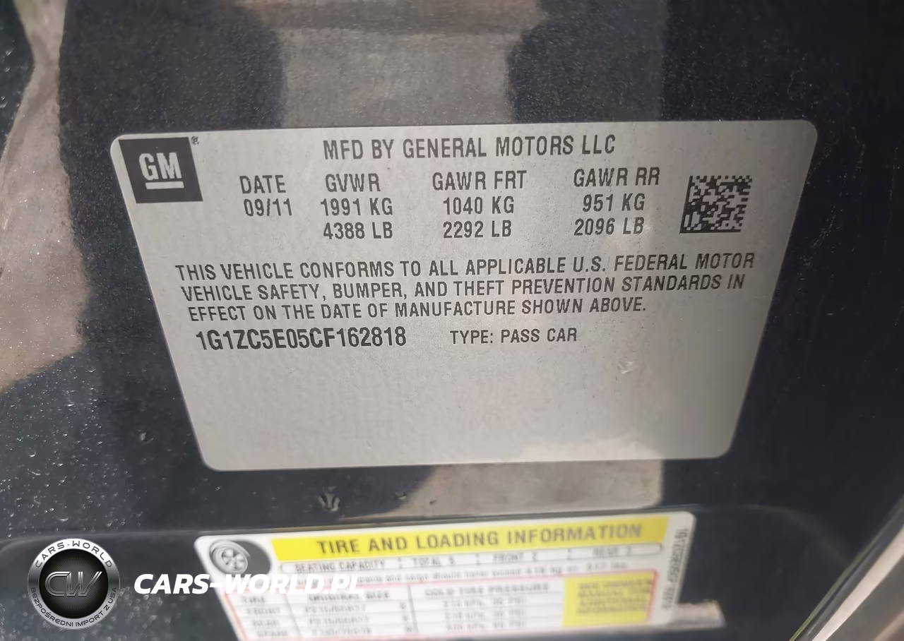 2012 Chevrolet Malibu 1Lt VIN:1G1ZC5E05CF162818 - 9