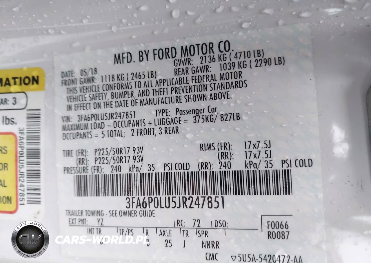 2018 Ford Fusion Hybrid Se VIN:3FA6P0LU5JR247851 - 9