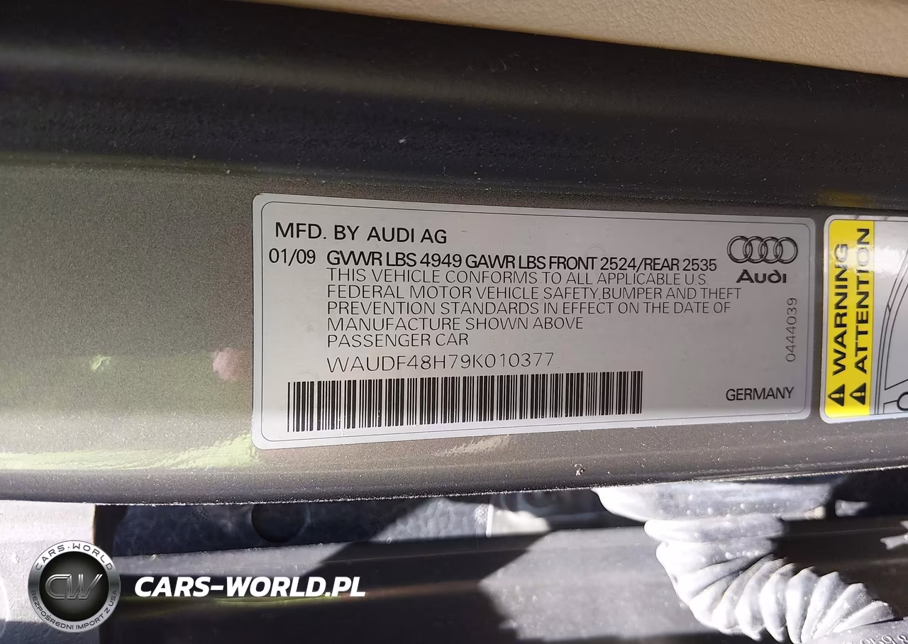 2009 Audi A4 2.0T Special Edition VIN:WAUDF48H79K010377 - 9