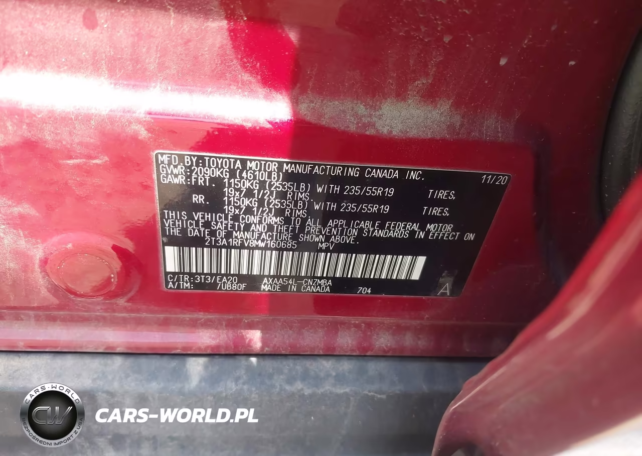 2021 Toyota Rav4 Xle Premium VIN:2T3A1RFV8MW160685 - 9