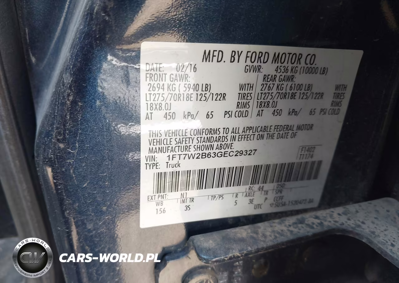 2016 Ford F-250 Lariat-Xl-Xlt VIN:1FT7W2B63GEC29327 - 9
