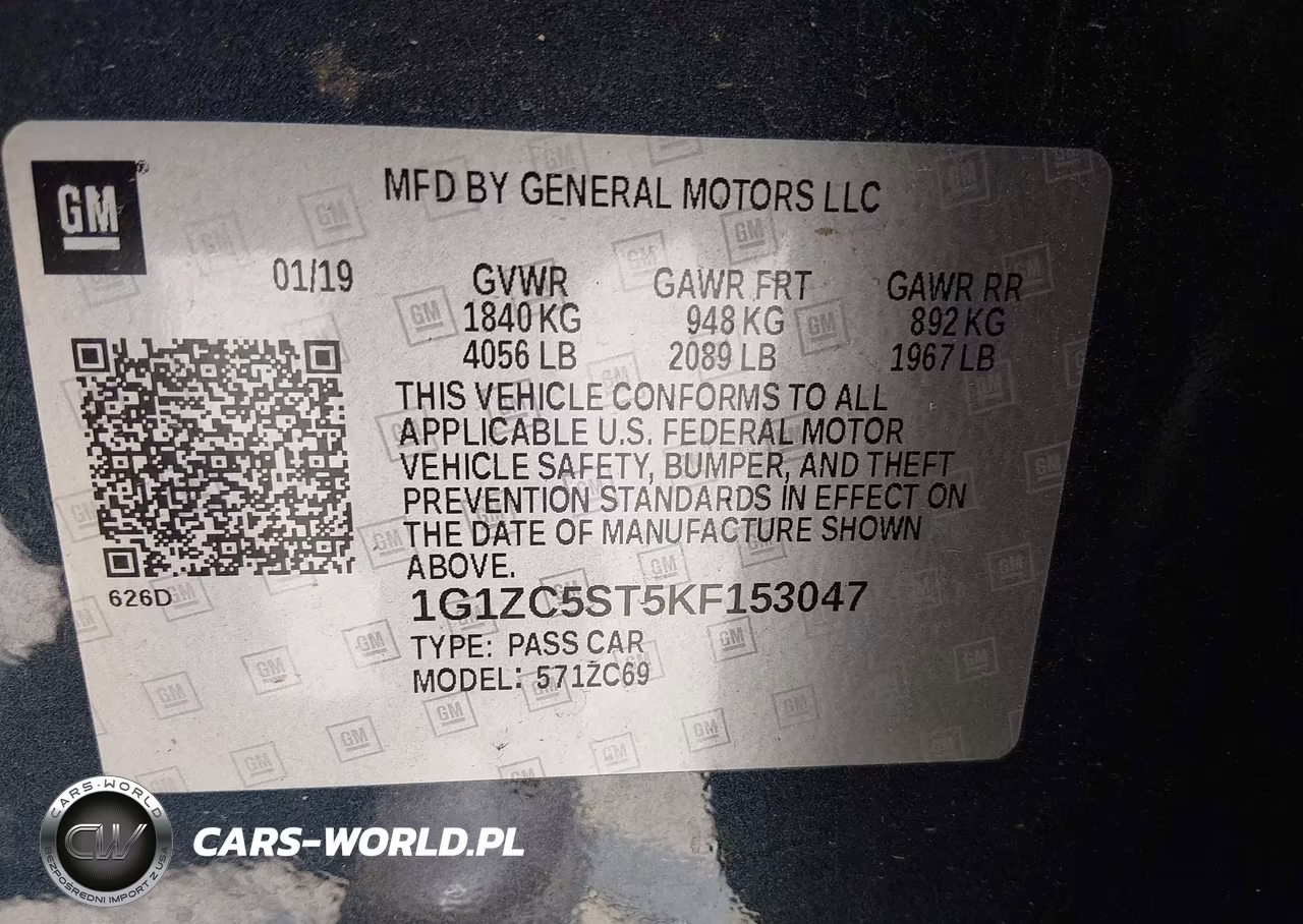 2019 Chevrolet Malibu 1Fl VIN:1G1ZC5ST5KF153047 - 9