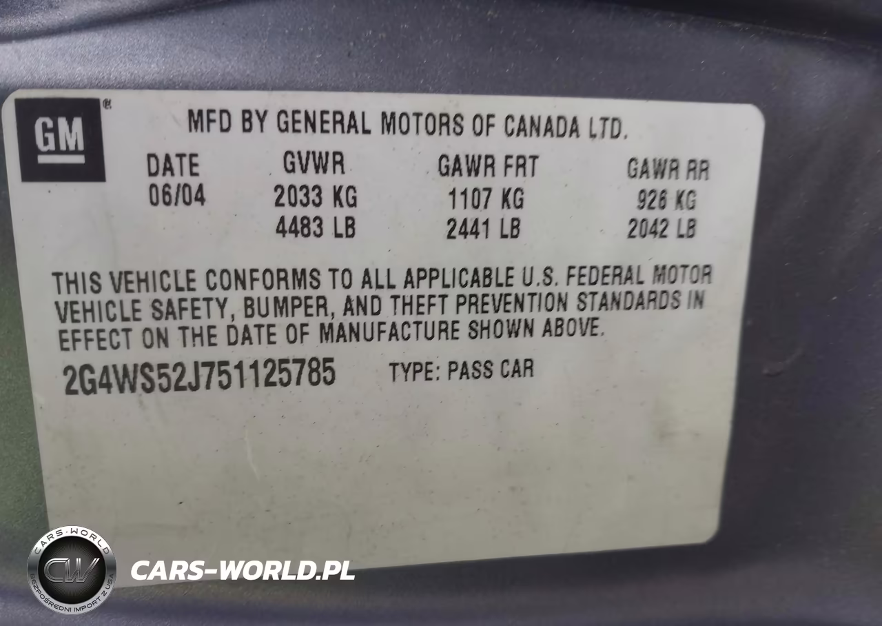 2005 Buick Century VIN:2G4WS52J751125785 - 9