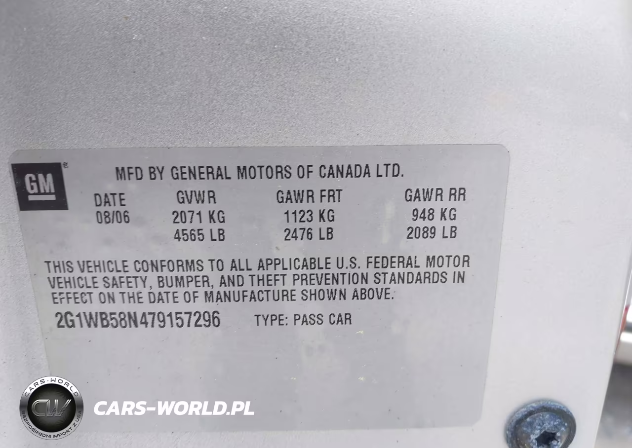 2007 Chevrolet Impala Ls VIN:2G1WB58N479157296 - 9