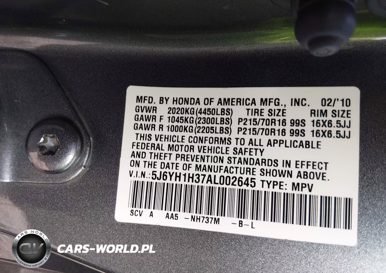 2010 Honda Element Lx VIN:5J6YH1H37AL002645 - 9
