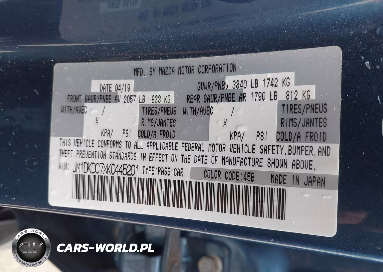 2019 Mazda Cx-3 Touring VIN:JM1DKDC7XK0445201 - 9