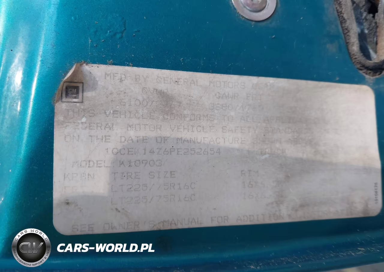 1993 Chevrolet Gmt-400 K1500 VIN:1GCEK14Z6PE252654 - 9