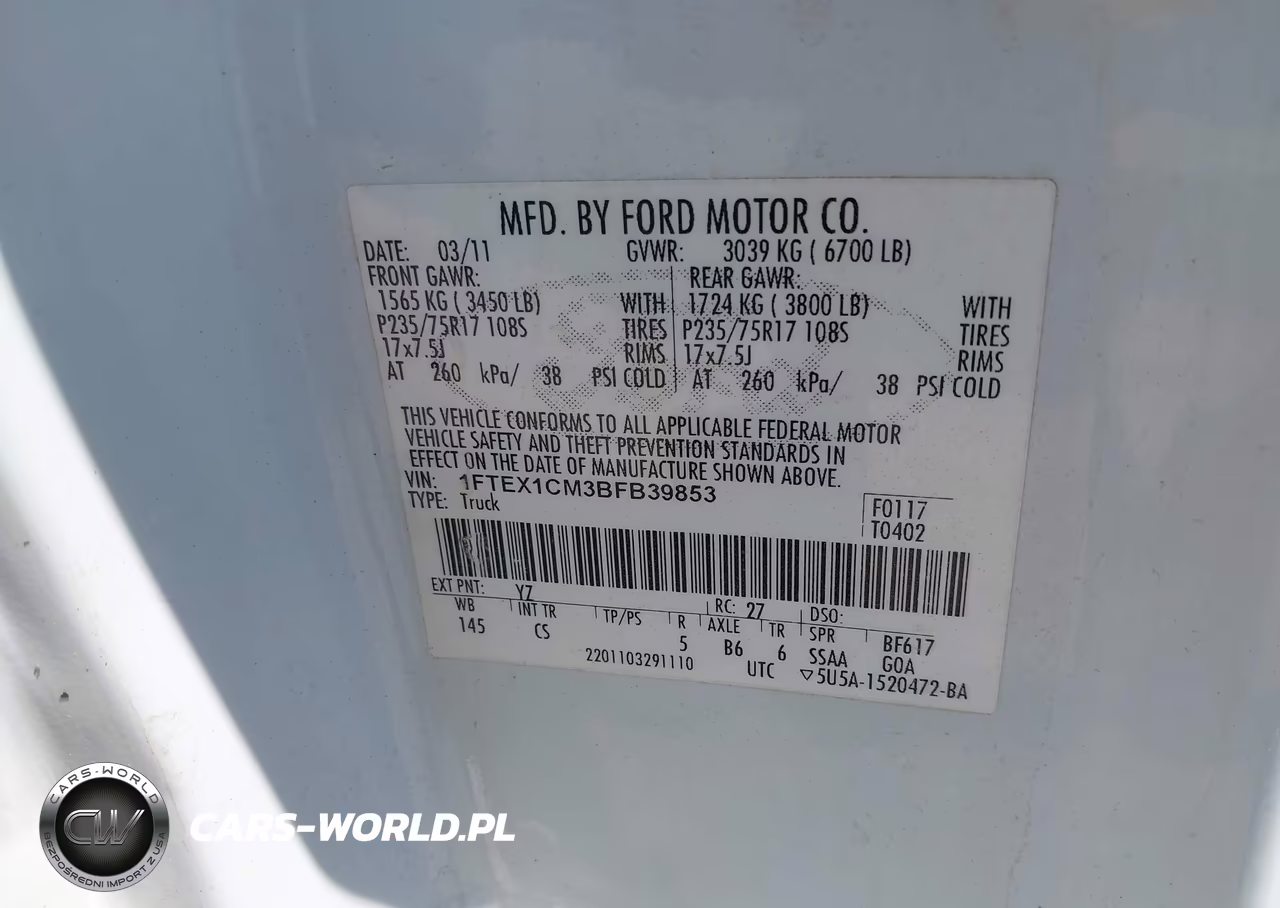 2011 Ford F-150 Stx-Xl-Xlt VIN:1FTEX1CM3BFB39853 - 9