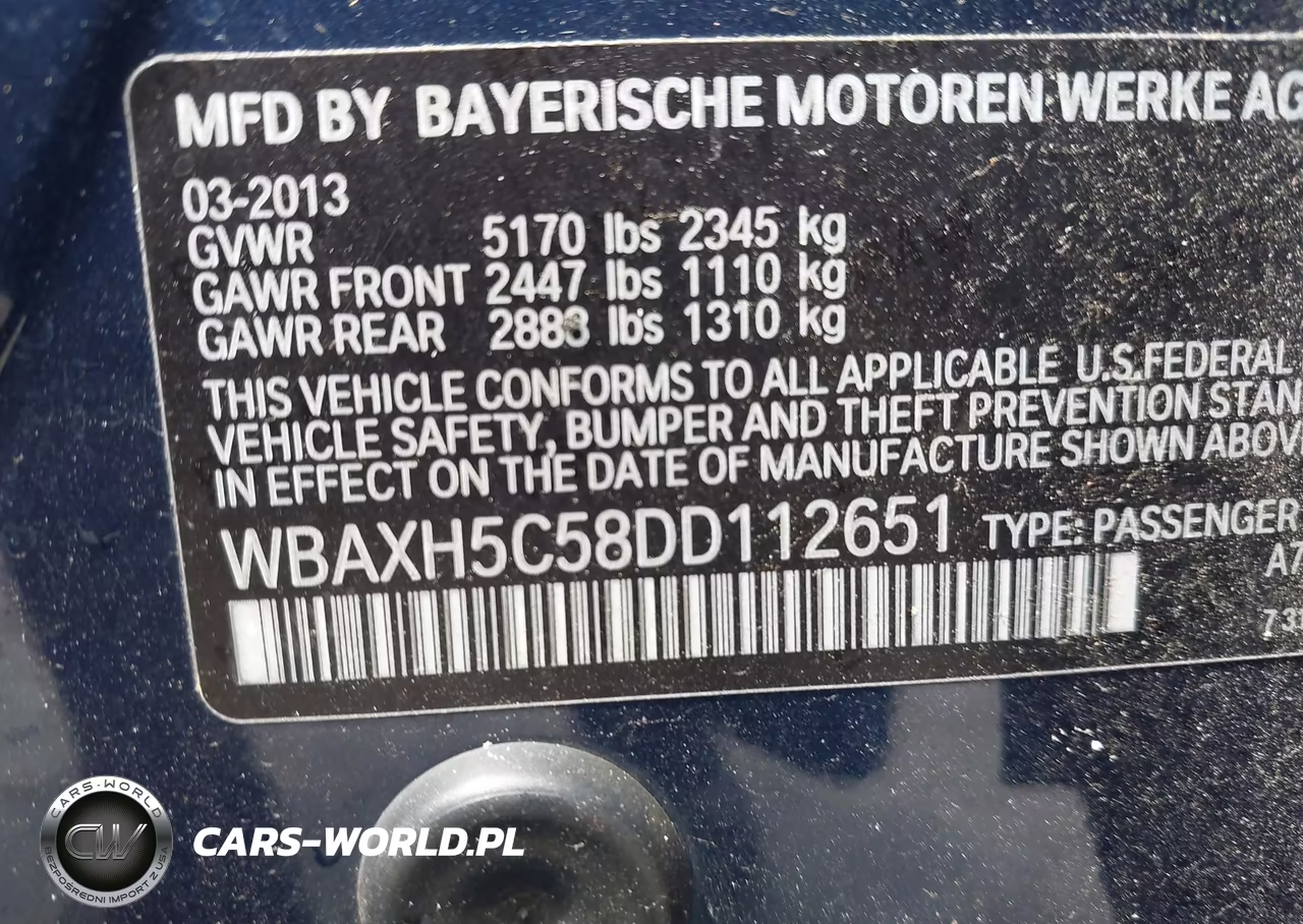 2013 BMW 528I xDrive VIN:WBAXH5C58DD112651 - 9