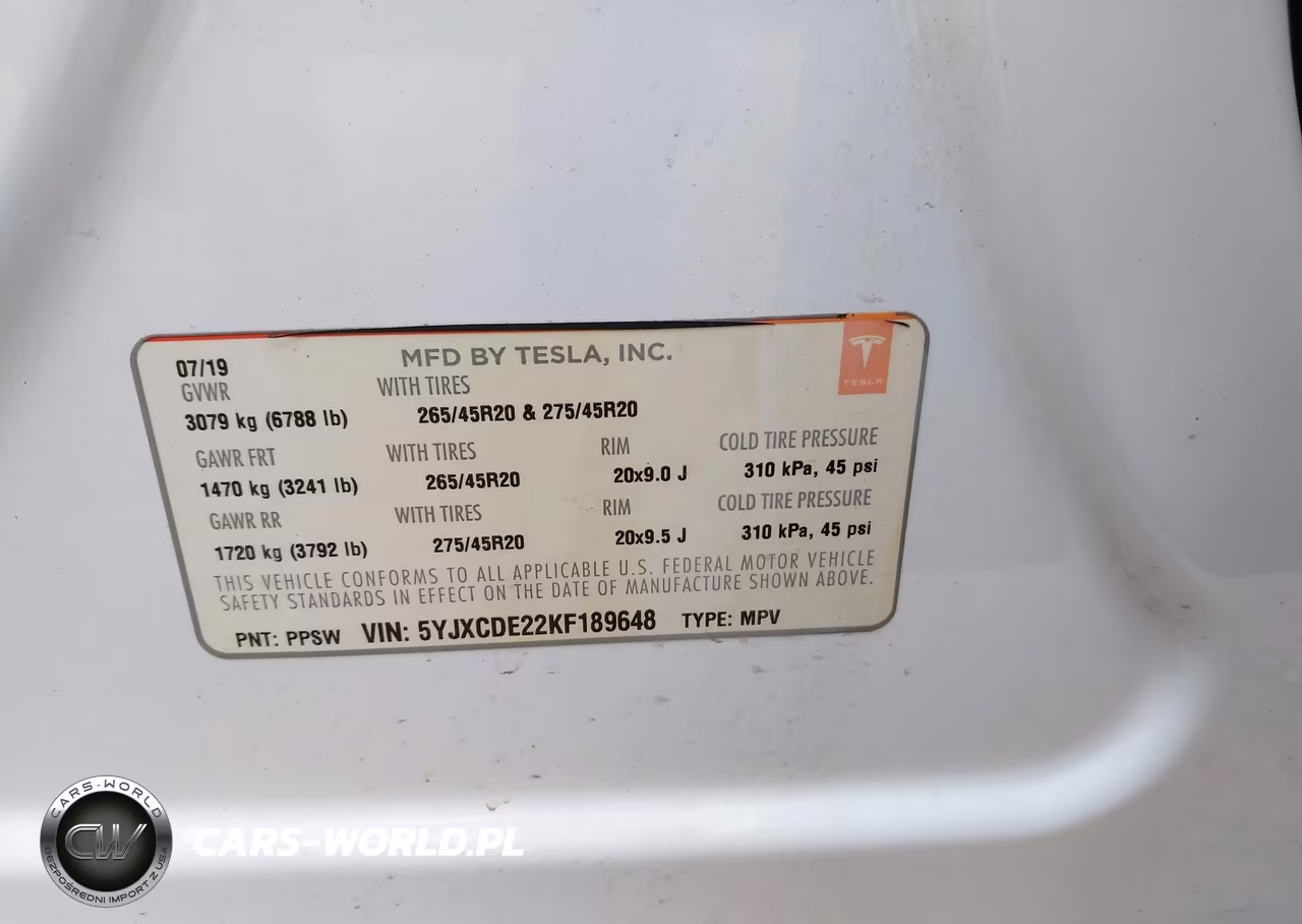 2019 Tesla Model X 100D-75D-Long Range-Standard Range VIN:5YJXCDE22KF189648 - 9