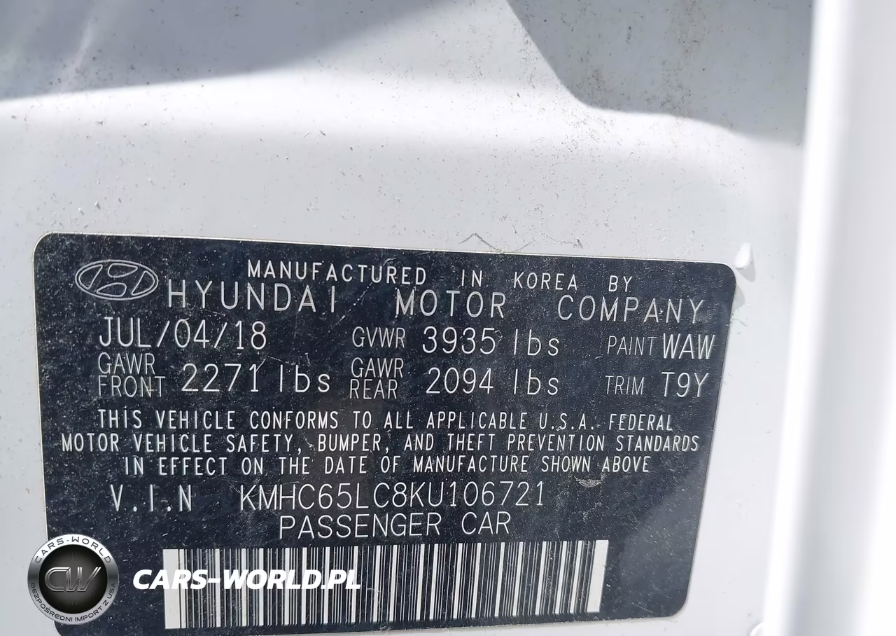 2019 Hyundai Ioniq Hybrid Blue VIN:KMHC65LC8KU106721 - 9