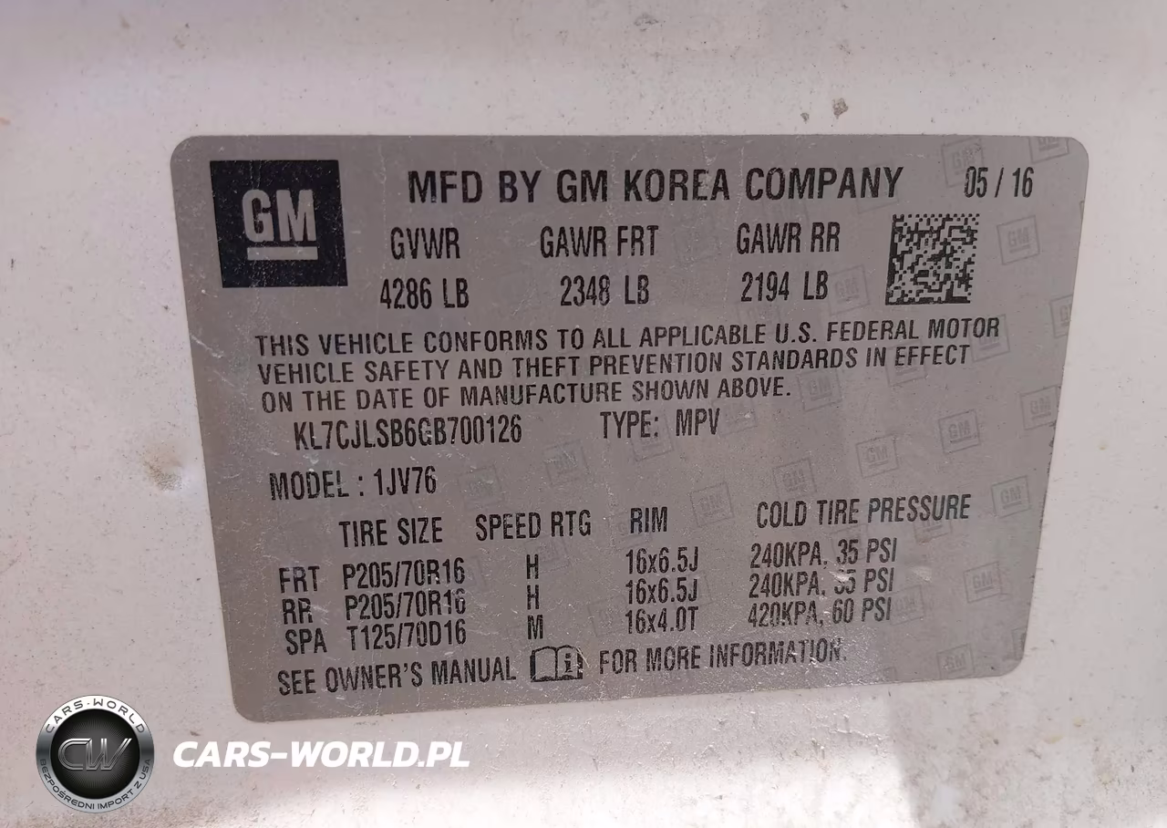 2016 Chevrolet Trax Lt VIN:KL7CJLSB6GB700126 - 9