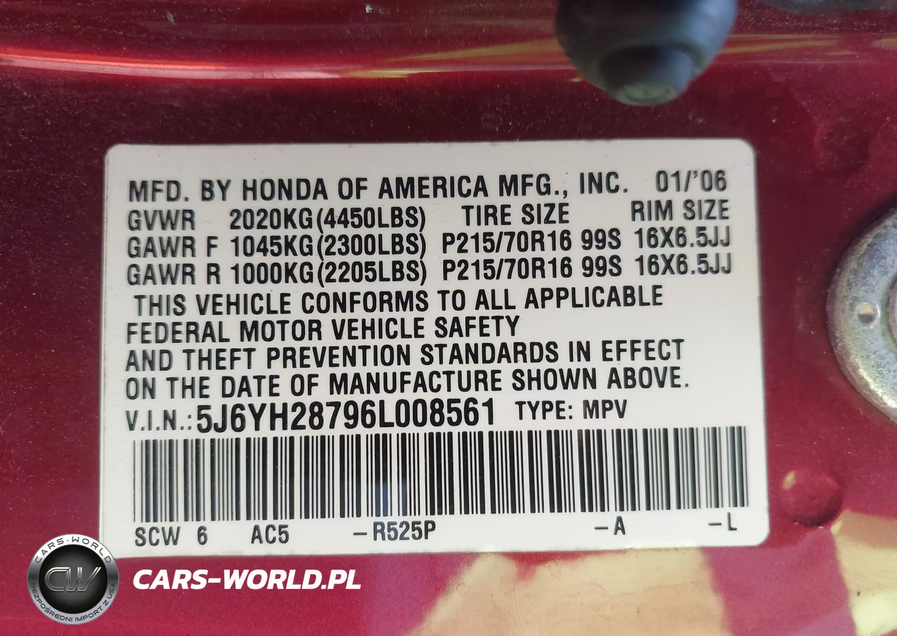 2006 Honda Element Ex-P VIN:5J6YH28796L008561 - 9