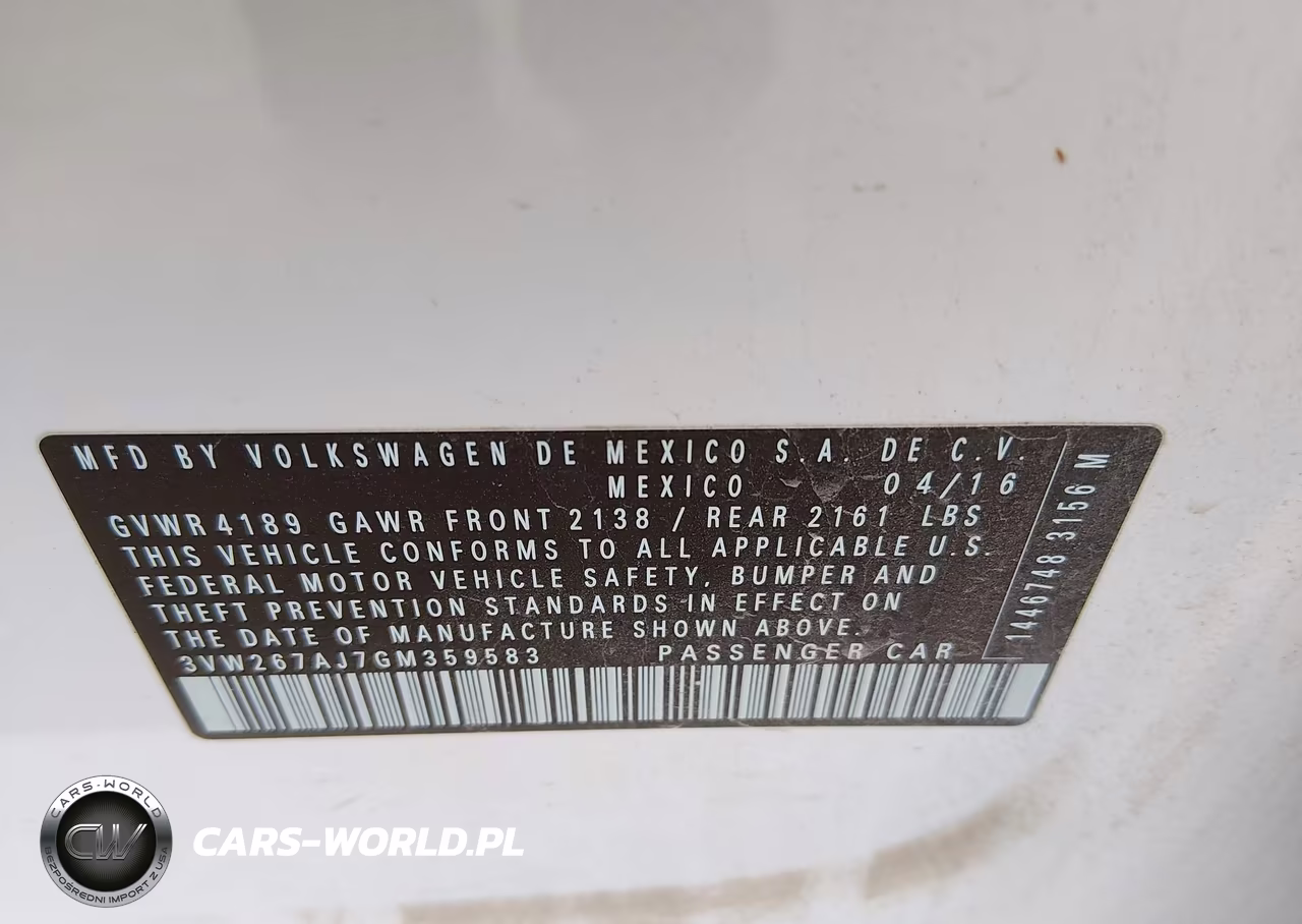 2016 Volkswagen Jetta 1.4T S VIN:3VW267AJ7GM359583 - 9