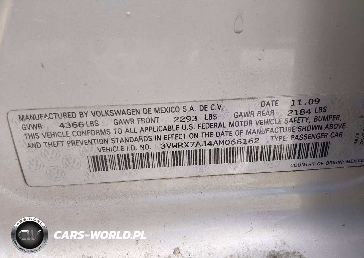 2010 Volkswagen Jetta Se VIN:3VWRX7AJ4AM066162 - 9