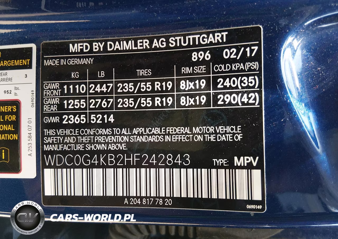 2017 Mercedes-Benz Glc 300 4Matic VIN:WDC0G4KB2HF242843 - 9