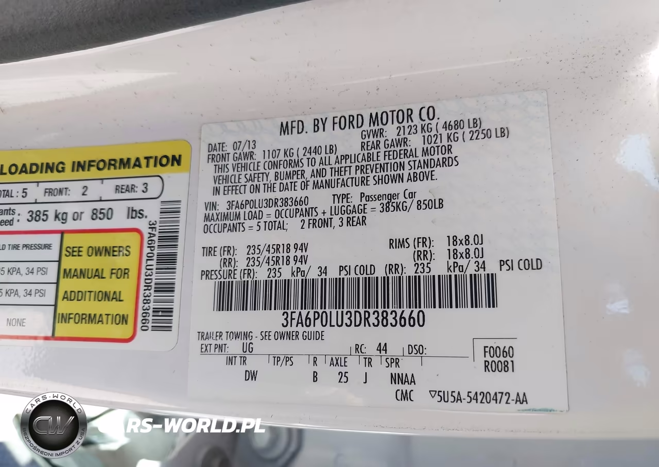 2013 Ford Fusion Hybrid Se VIN:3FA6P0LU3DR383660 - 9