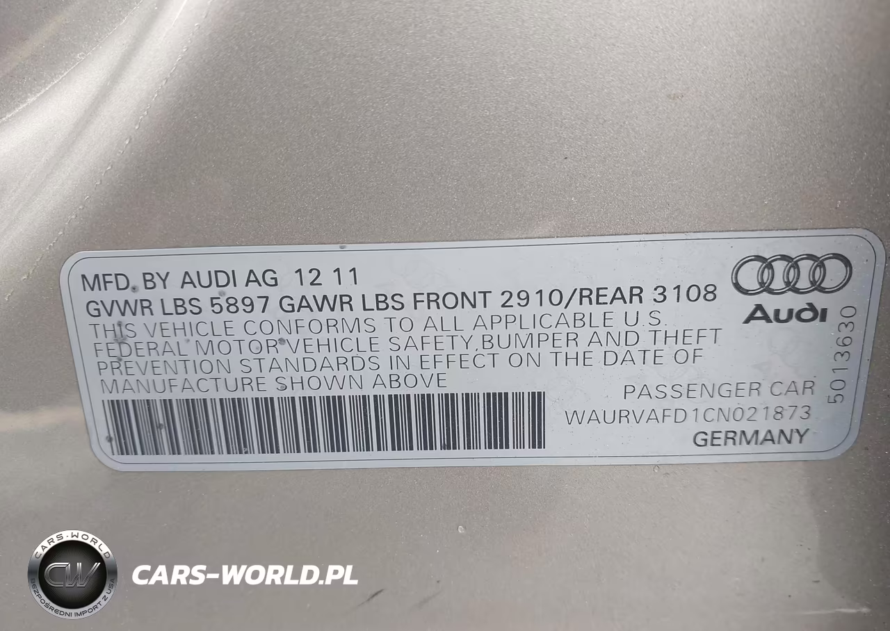 2012 Audi A8 L L 4.2 (Tiptronic) (No Longer Orderable) VIN:WAURVAFD1CN021873 - 9