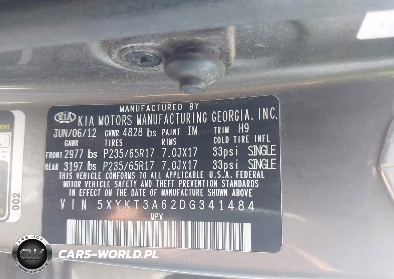 2013 Kia Sorento Lx VIN:5XYKT3A62DG341484 - 9