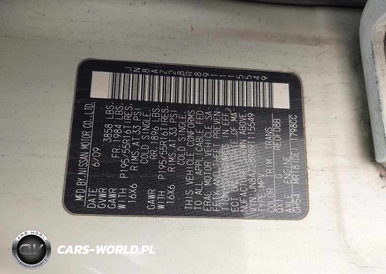2009 Nissan Cube 1.8 Krom VIN:JN8AZ28R89T115549 - 9