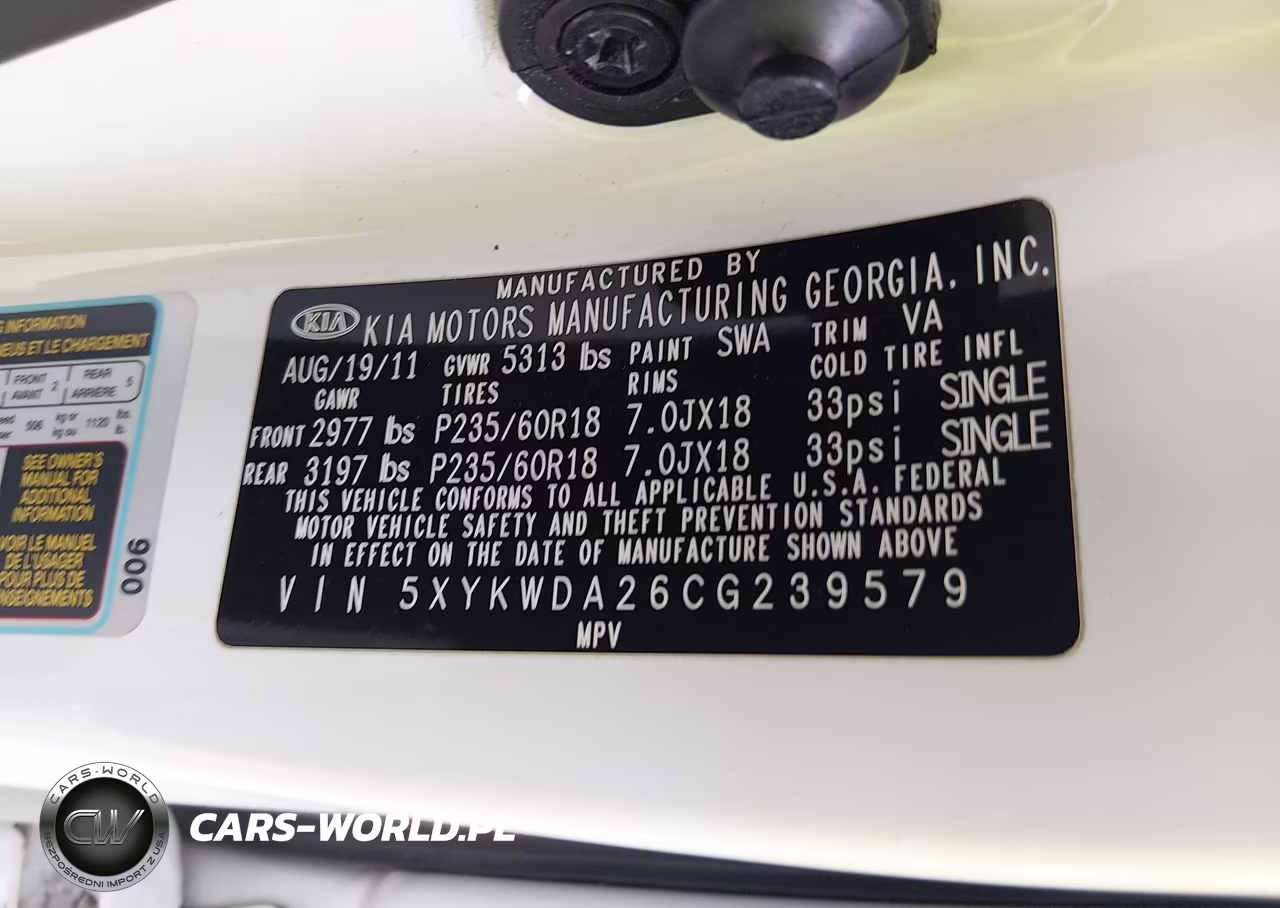 2012 Kia Sorento Sx V6 VIN:5XYKWDA26CG239579 - 9