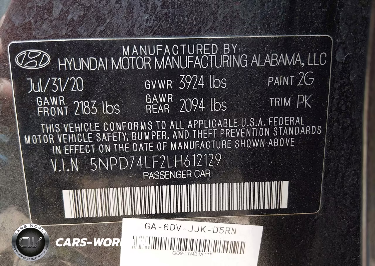 2020 Hyundai Elantra Se VIN:5NPD74LF2LH612129 - 9