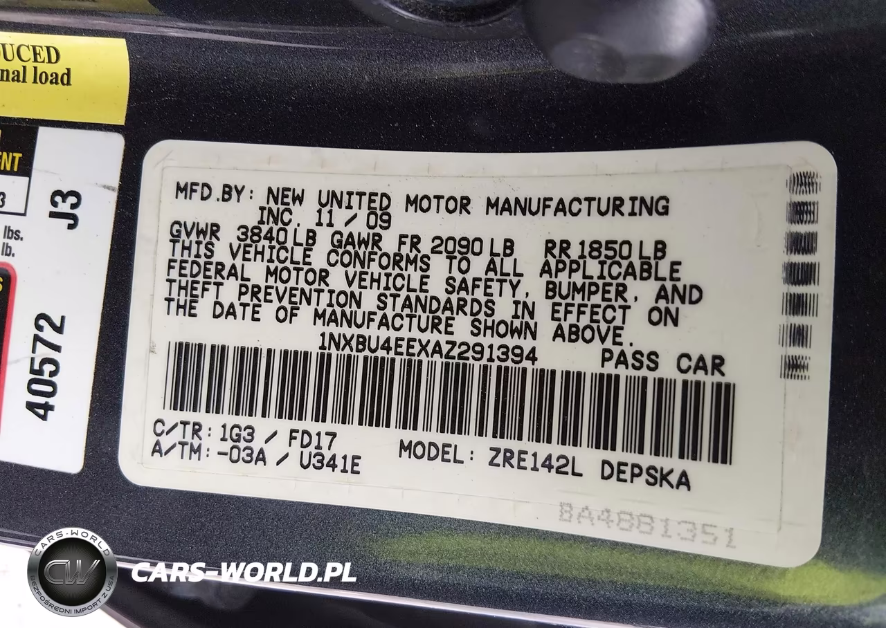 2010 Toyota Corolla S VIN:1NXBU4EEXAZ291394 - 9