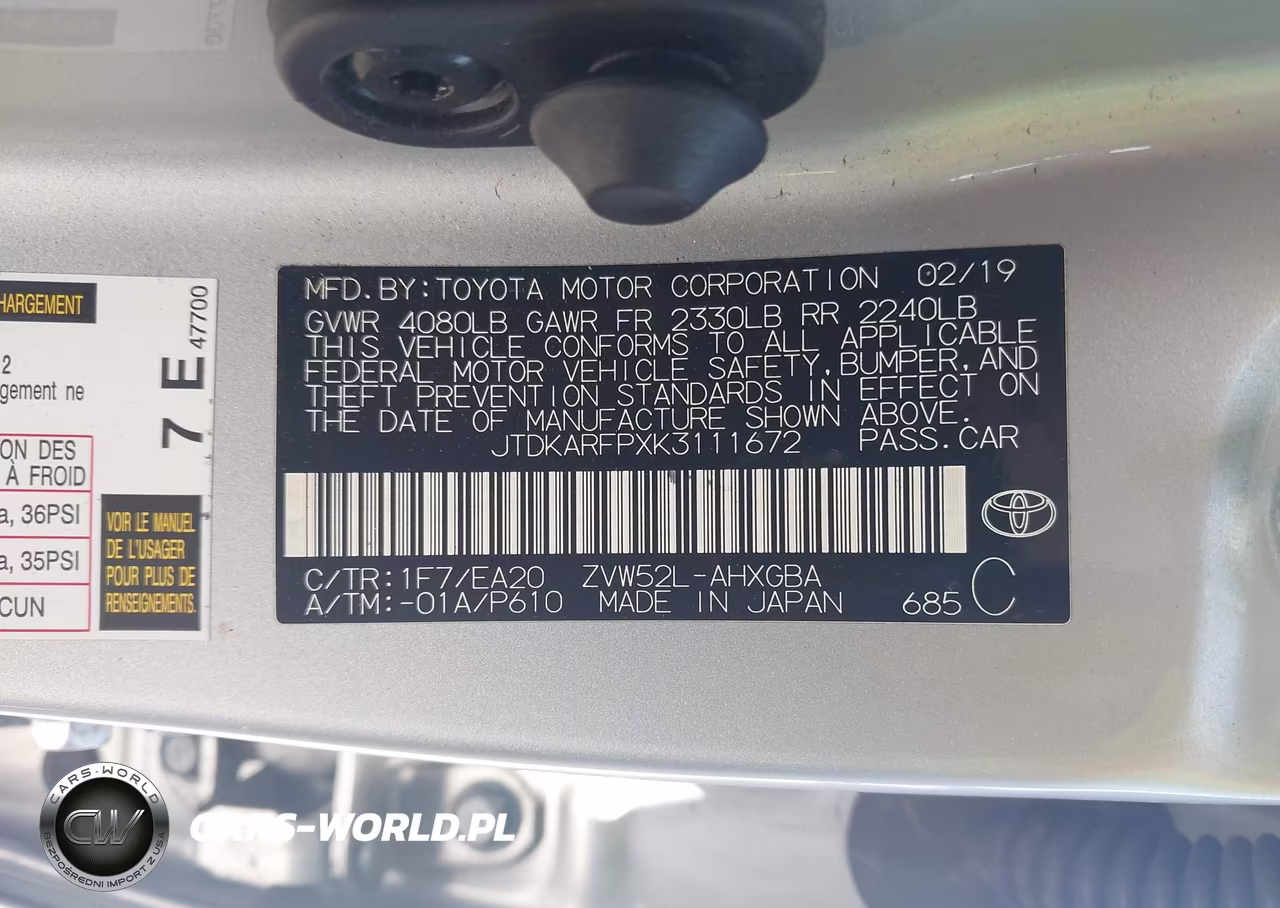 2019 Toyota Prius Prime Advanced VIN:JTDKARFPXK3111672 - 9