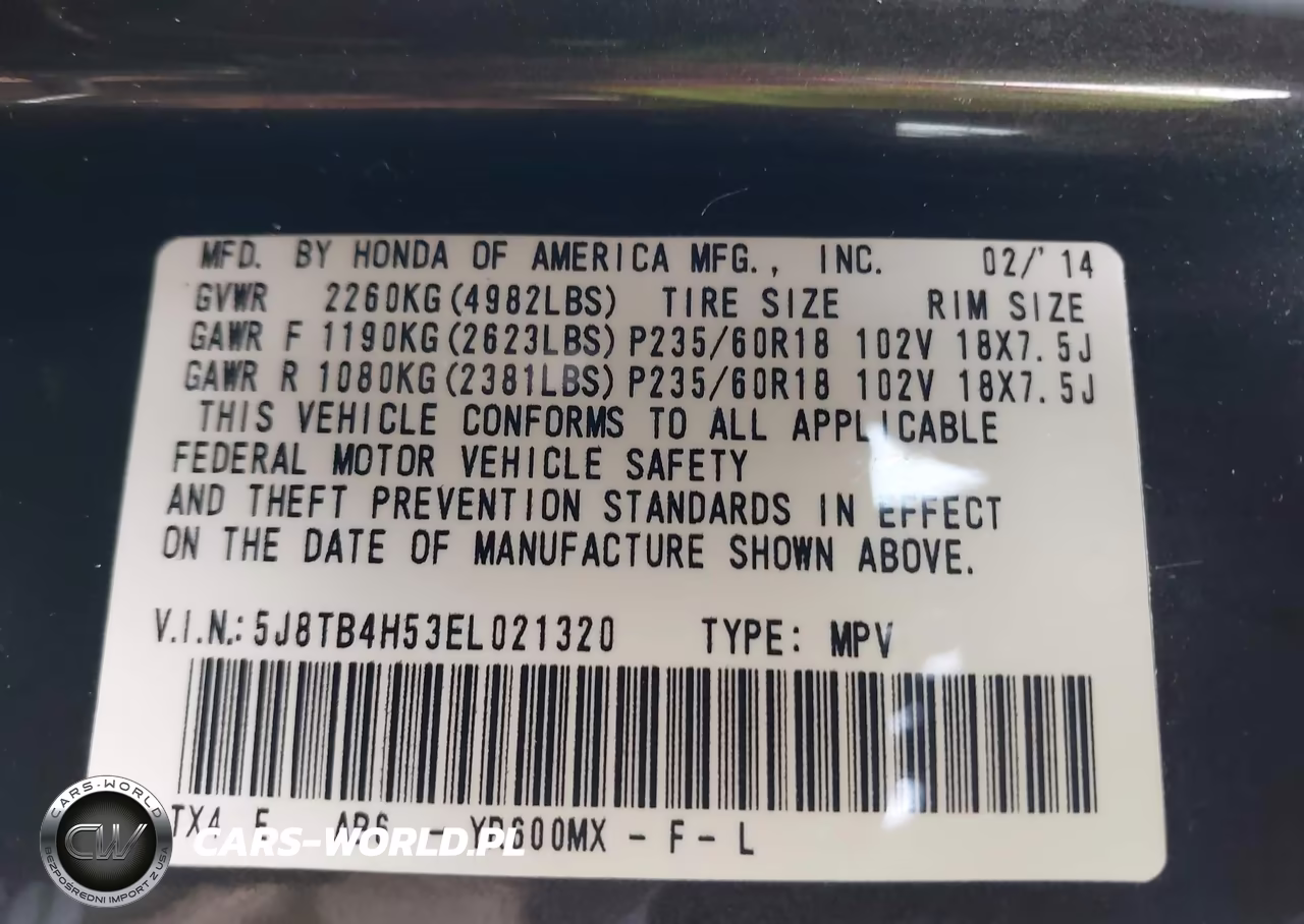 2014 Acura Rdx VIN:5J8TB4H53EL021320 - 9