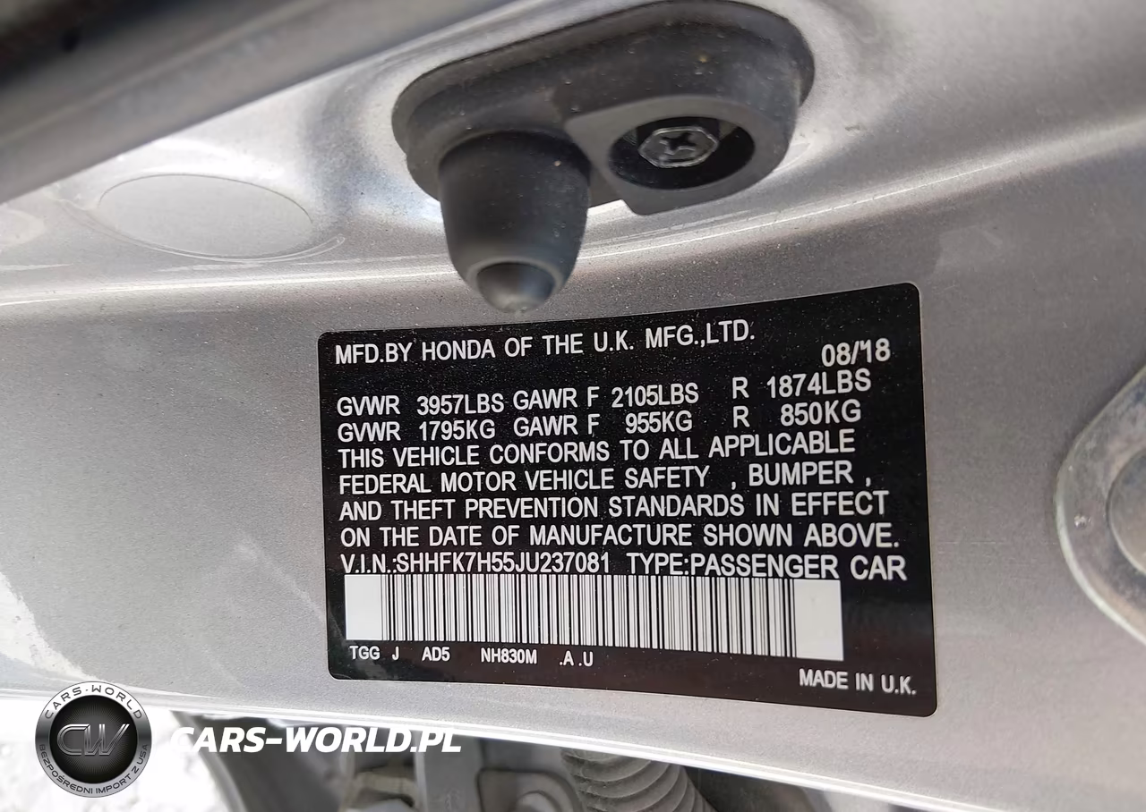 2018 Honda Civic Ex VIN:SHHFK7H55JU237081 - 9