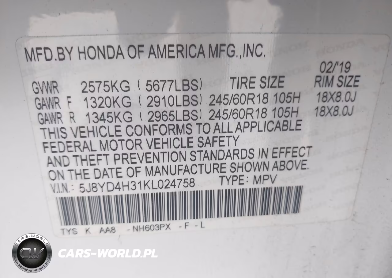 2019 Acura Mdx Standard VIN:5J8YD4H31KL024758 - 9
