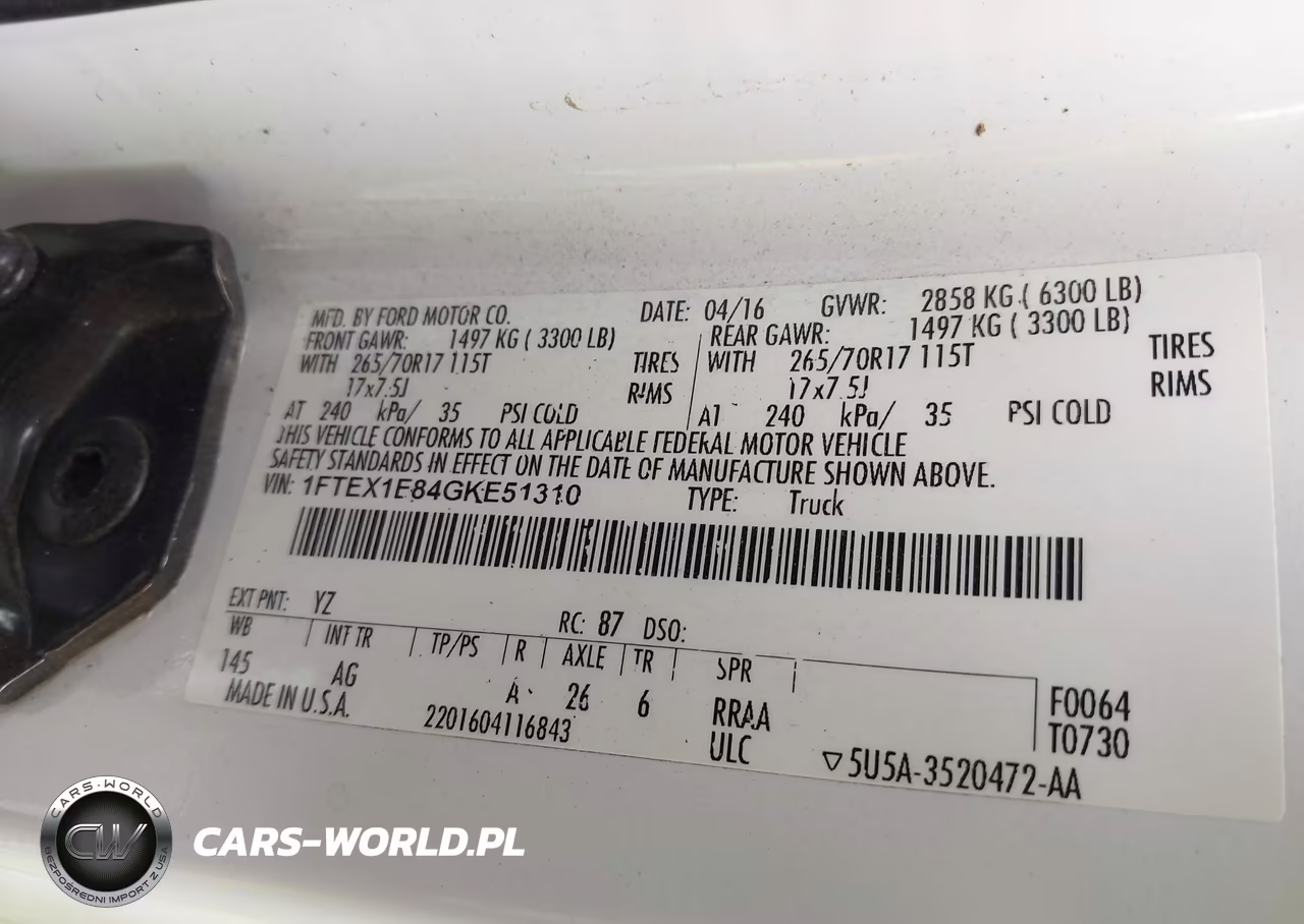 2016 Ford F-150 Xl-Xlt VIN:1FTEX1E84GKE51310 - 9