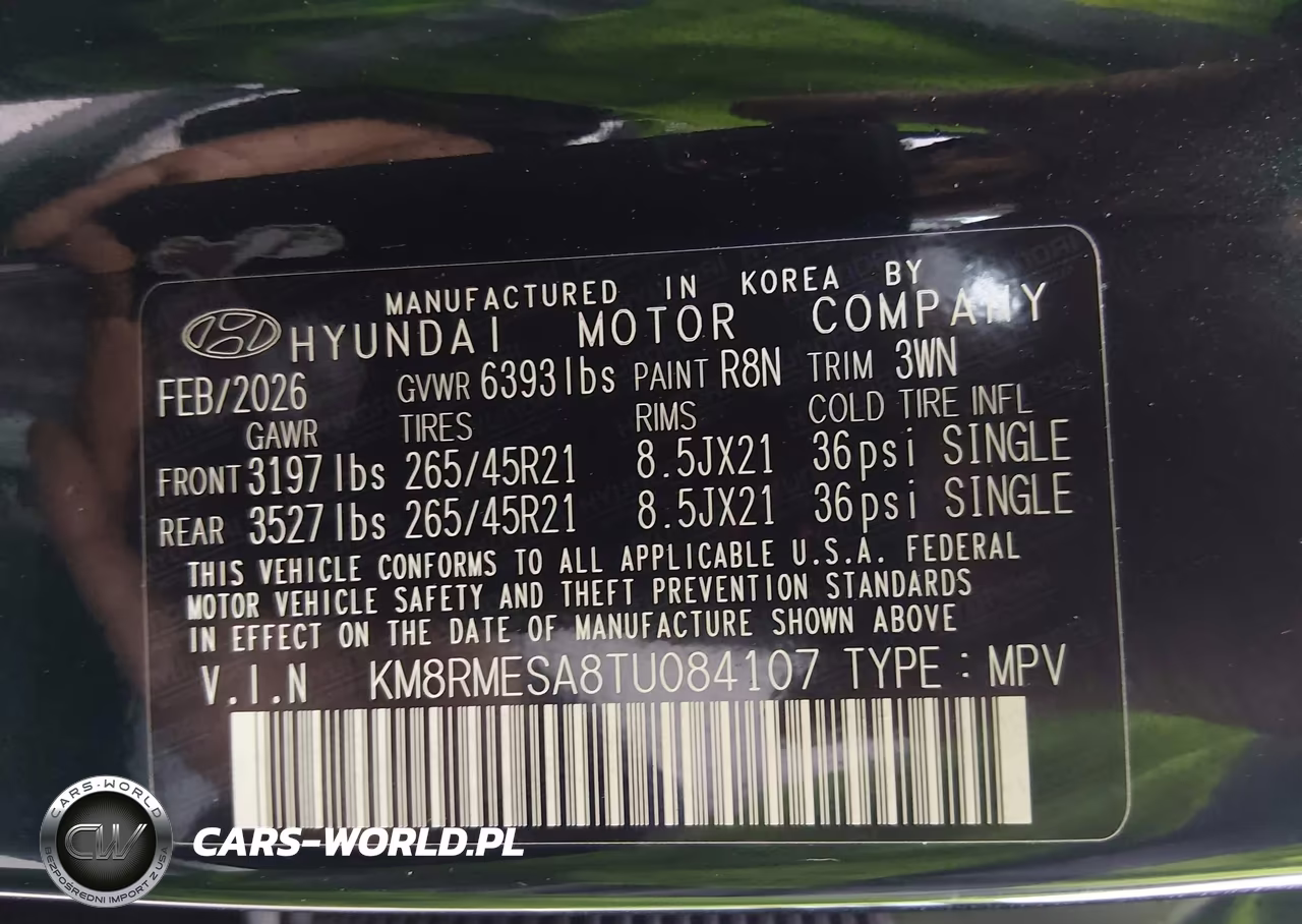 2026 Hyundai Palisade Hev Calligraphy VIN:KM8RMESA8TU084107 - 9