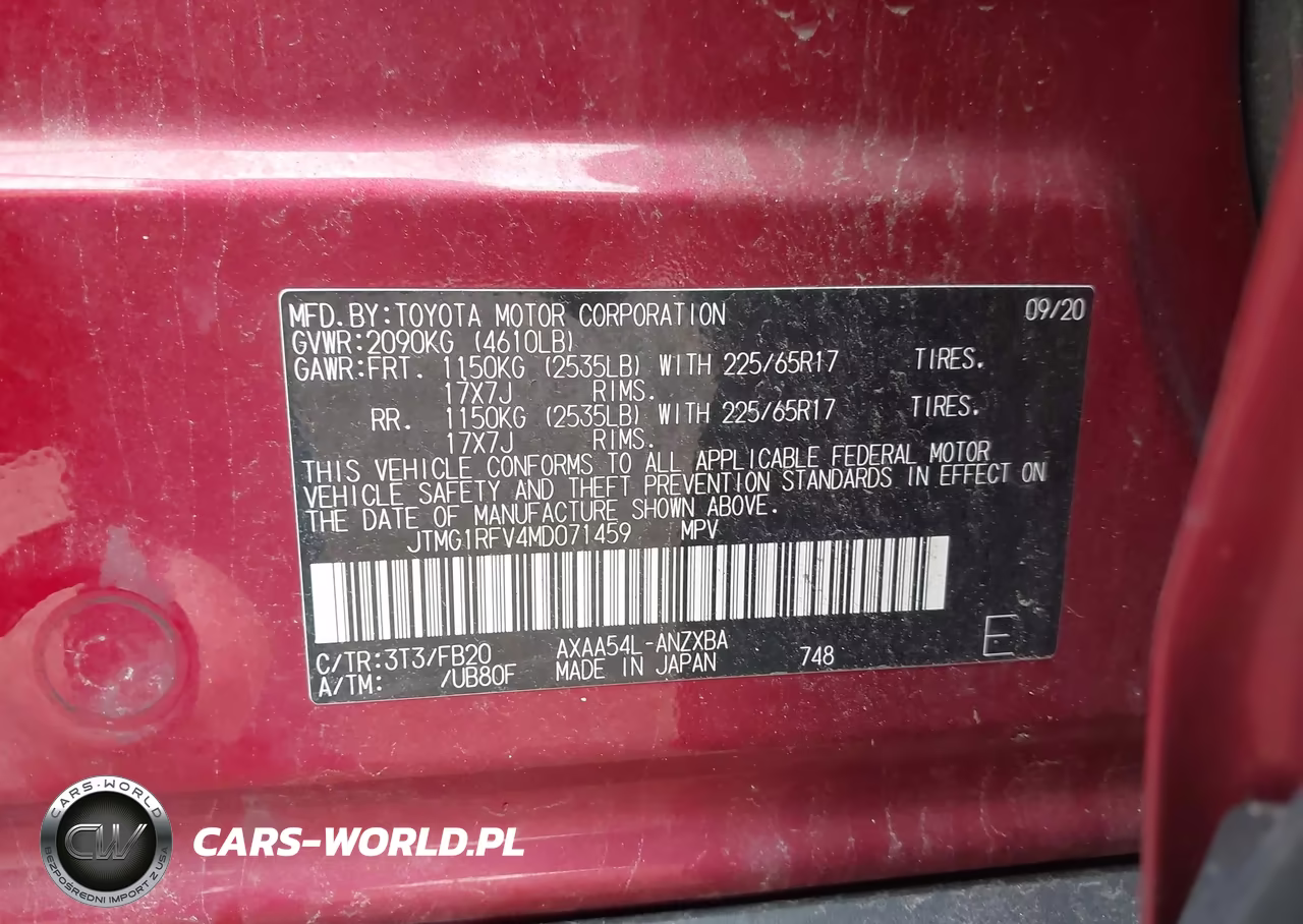 2021 Toyota Rav4 Le VIN:JTMG1RFV4MD071459 - 9