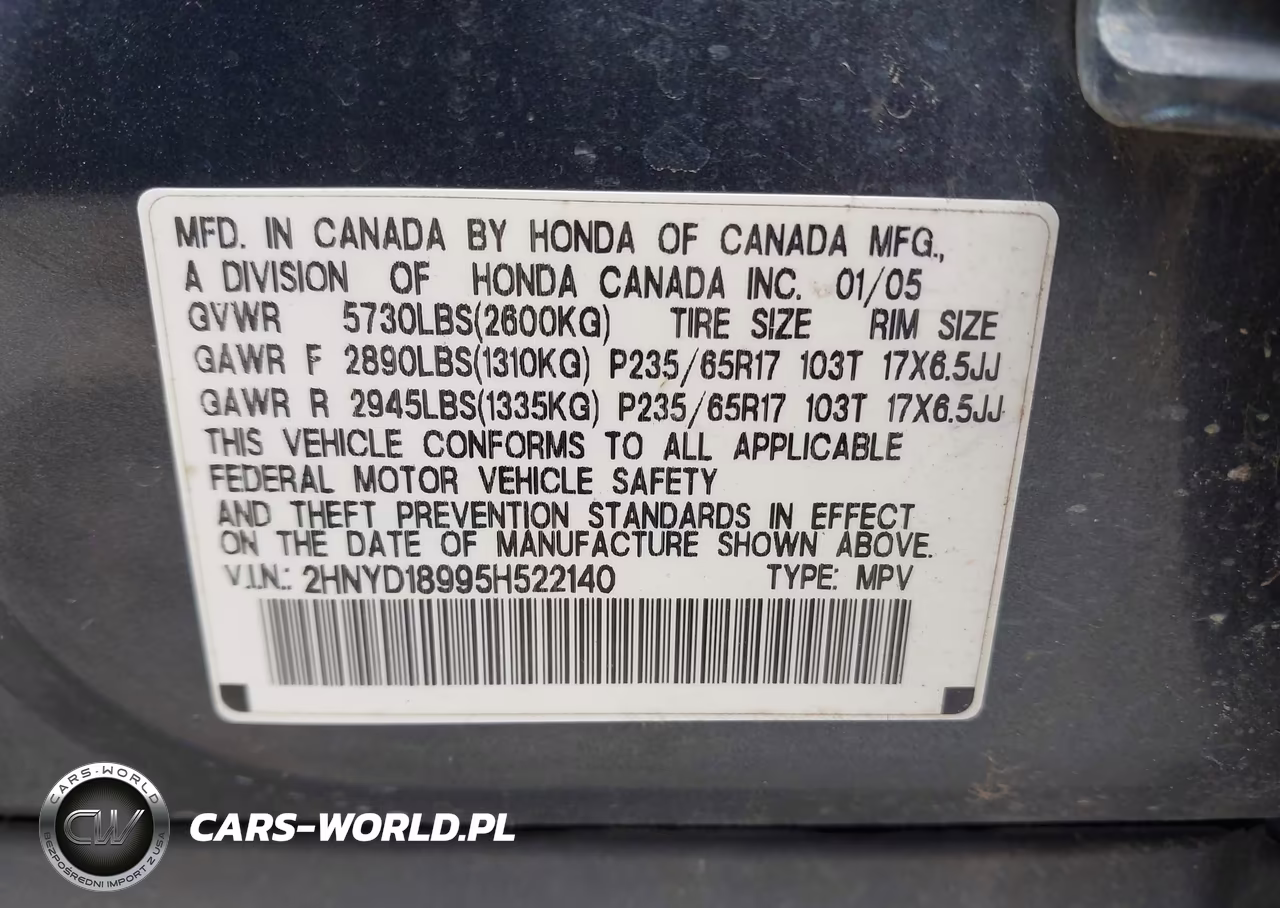 2005 Acura Mdx VIN:2HNYD18995H522140 - 9