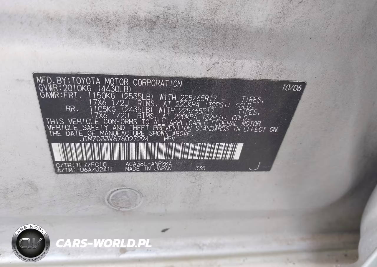 2007 Toyota Rav4 VIN:JTMZD33V676027294 - 9