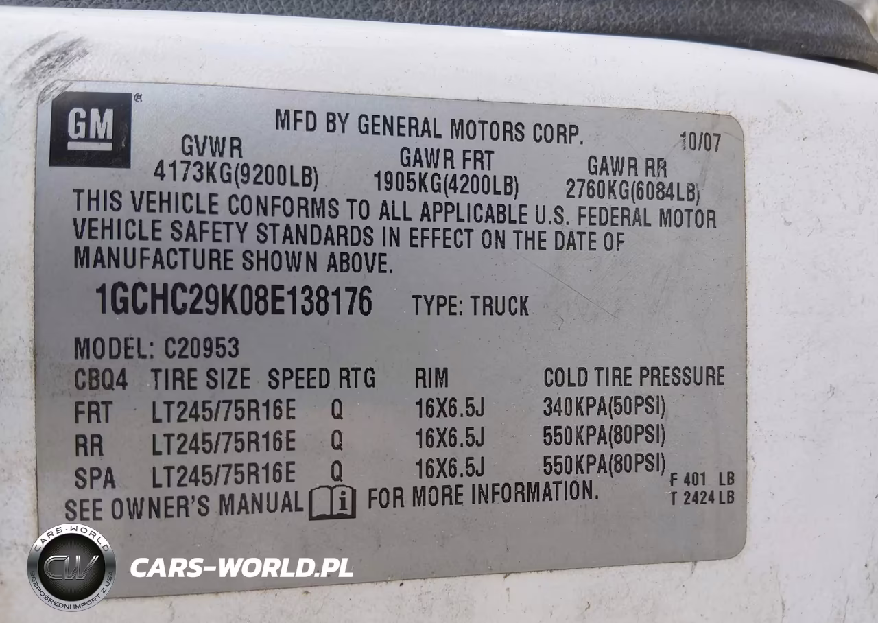 2008 Chevrolet Silverado 2500Hd Lt1 VIN:1GCHC29K08E138176 - 9