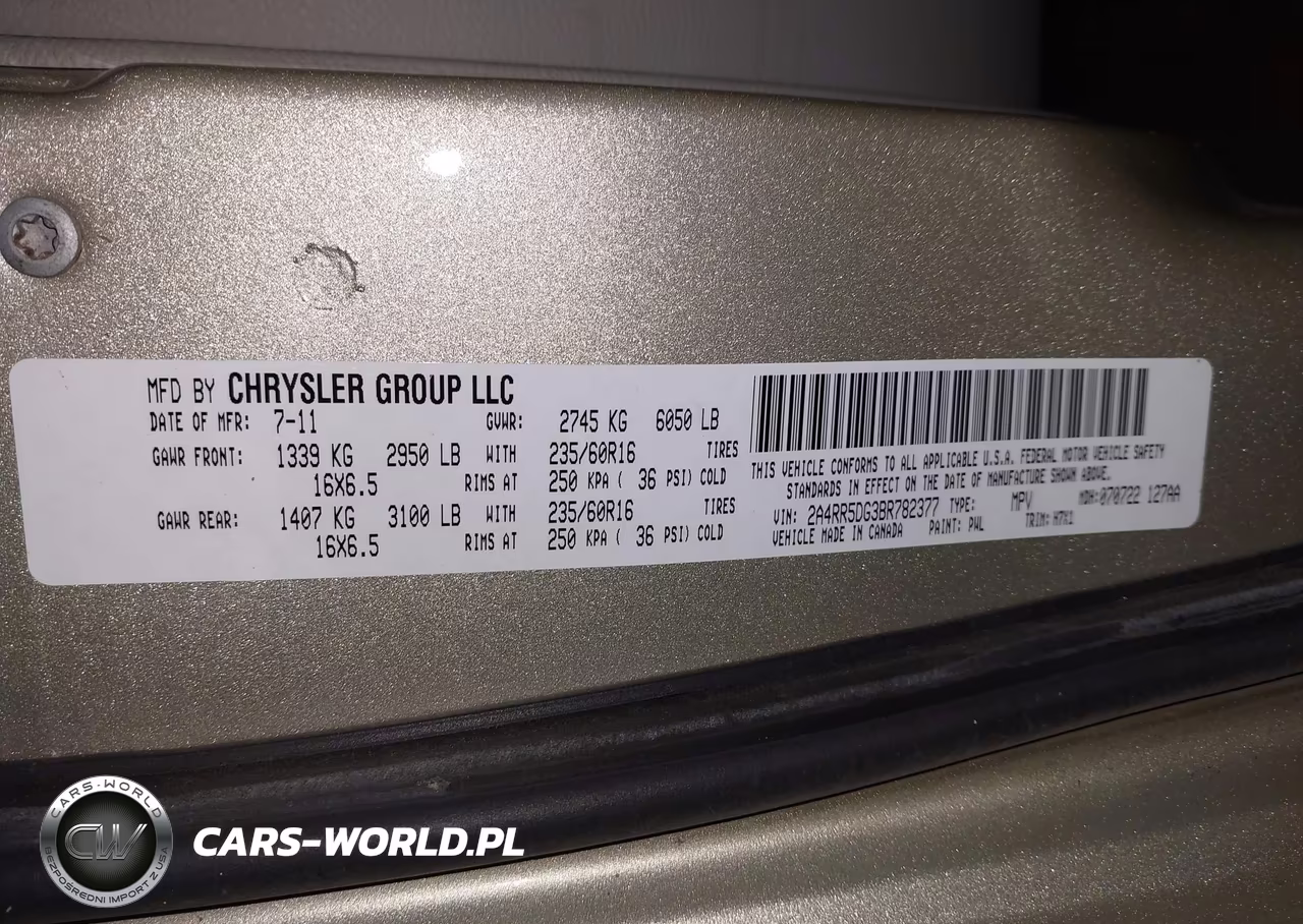 2011 Chrysler Town & Country Touring VIN:2A4RR5DG3BR782377 - 9