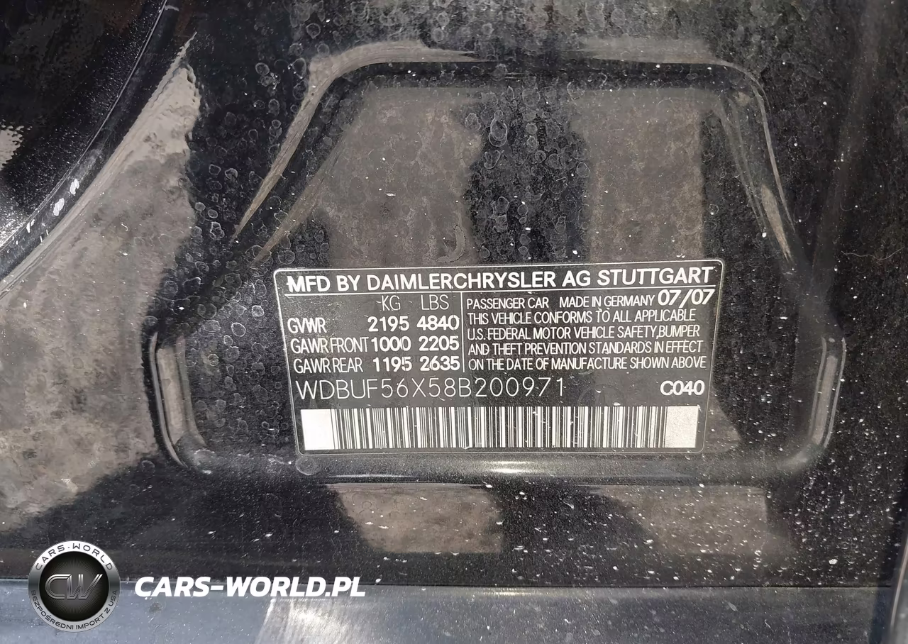 2008 Mercedes-Benz E 350 VIN:WDBUF56X58B200971 - 9