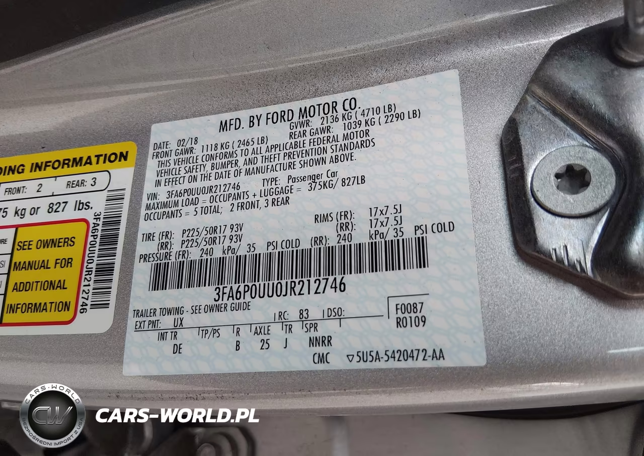 2018 Ford Fusion Hybrid S VIN:3FA6P0UU0JR212746 - 9