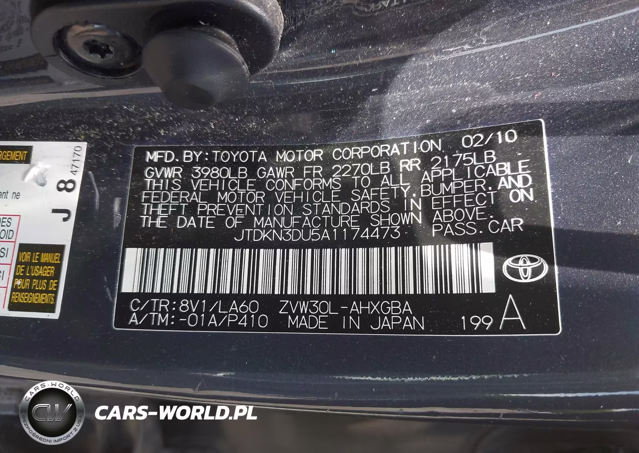 2010 Toyota Prius Iv VIN:JTDKN3DU5A1174473 - 9