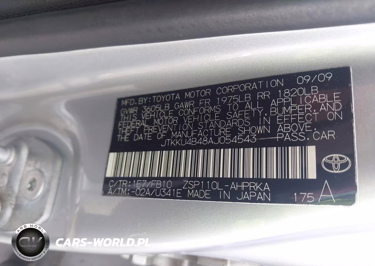 2010 Scion Xd VIN:JTKKU4B48AJ054543 - 9