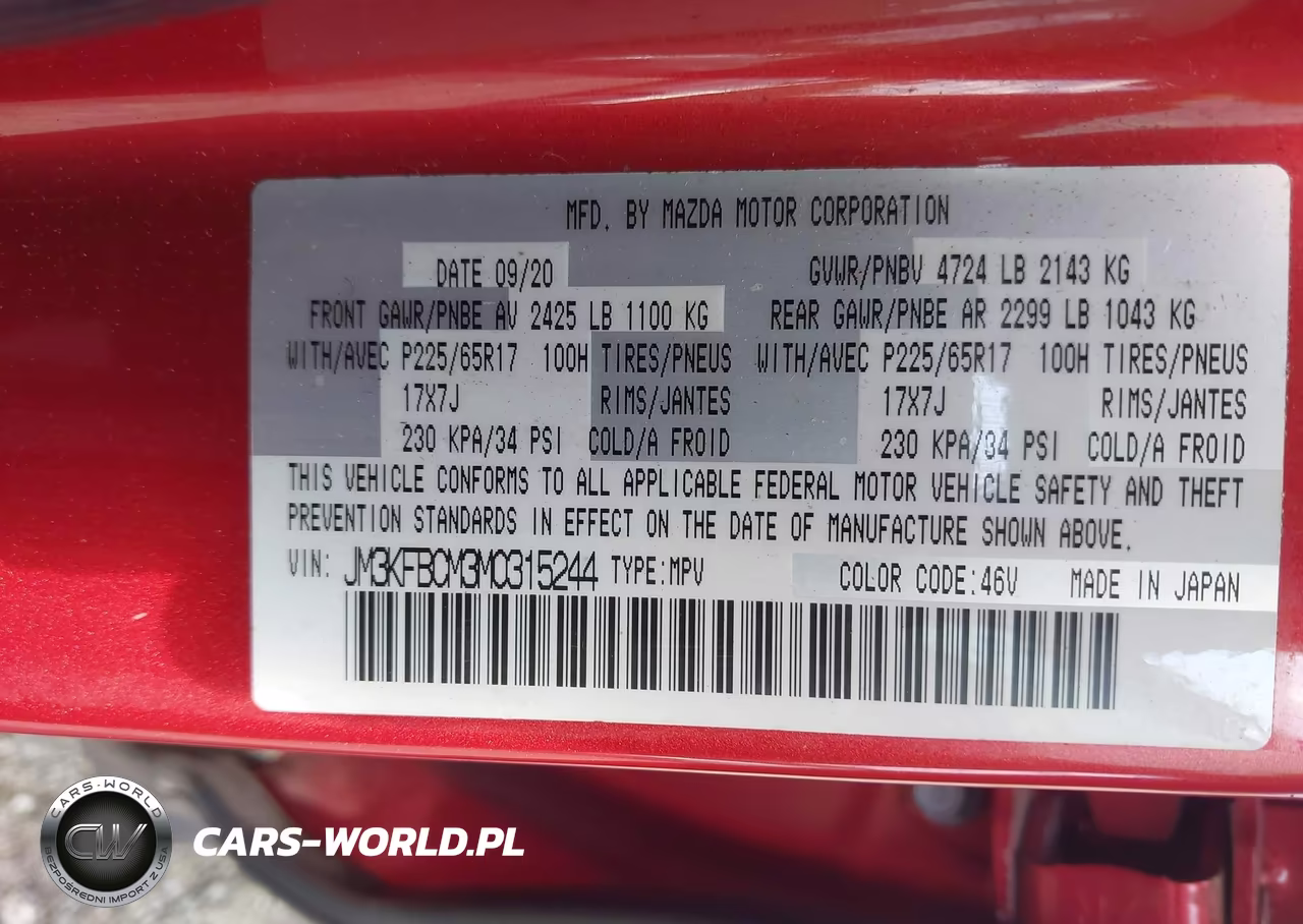2021 Mazda Cx-5 Touring VIN:JM3KFBCM3M0315244 - 9