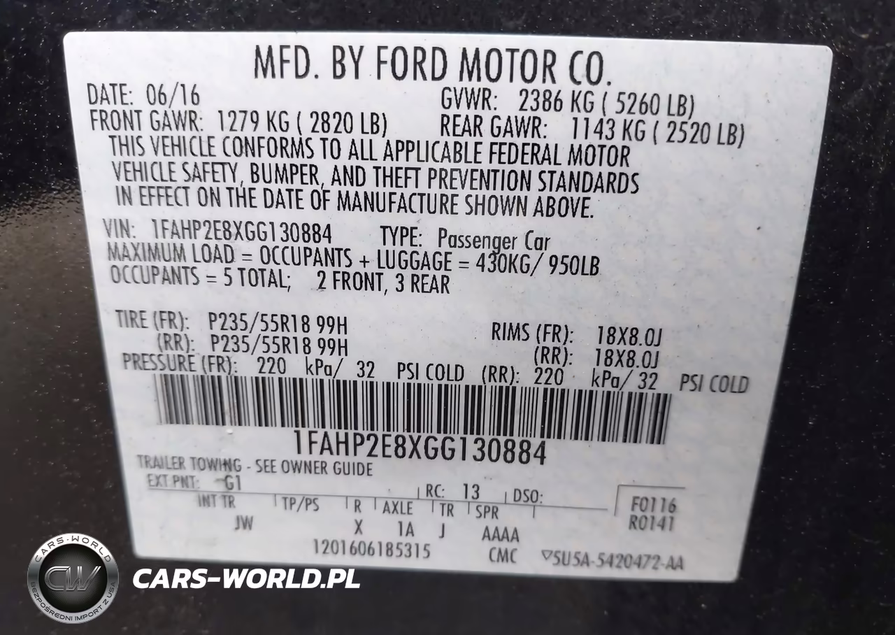 2016 Ford Taurus Sel VIN:1FAHP2E8XGG130884 - 9