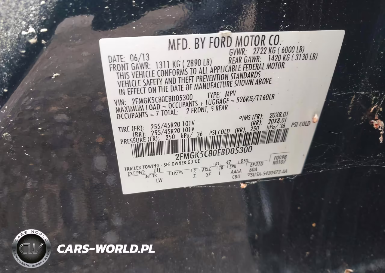 2014 Ford Flex Sel VIN:2FMGK5C80EBD05300 - 9